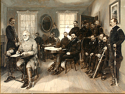robert e lee surrendered. Robert E. Lee, left,